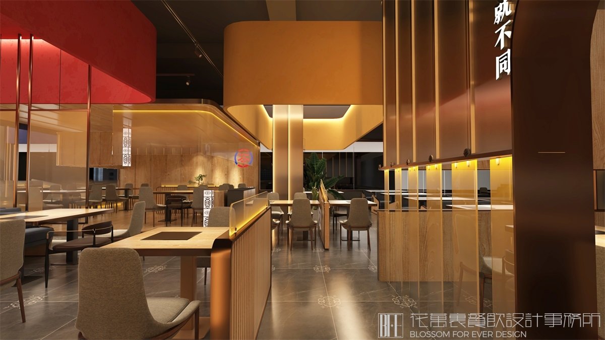 廣州餐飲設(shè)計：燒烤店裝修用什么做隔斷？
