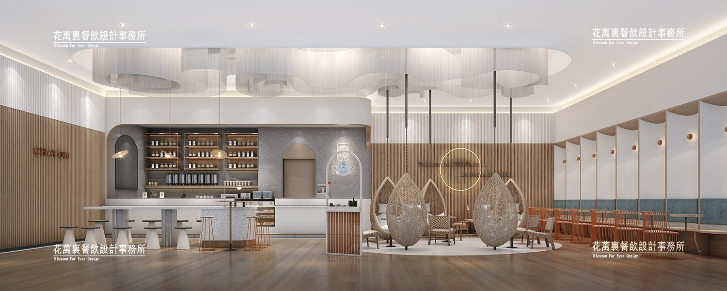 【茶研工坊】奶茶店餐飲空間設計案例