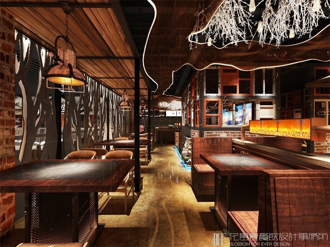 【三妹真火】燒烤店餐飲空間設(shè)計案例圖片 7