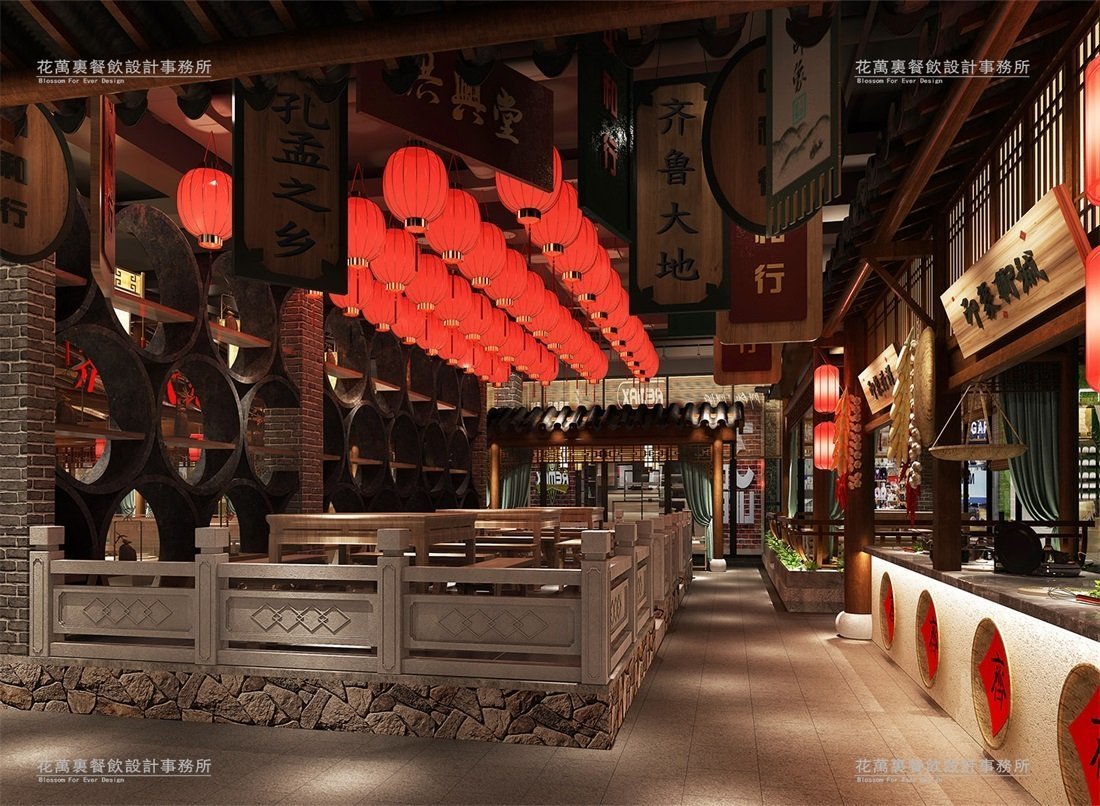 【齊魯印象】中餐餐飲空間設(shè)計(jì)案例圖片 4