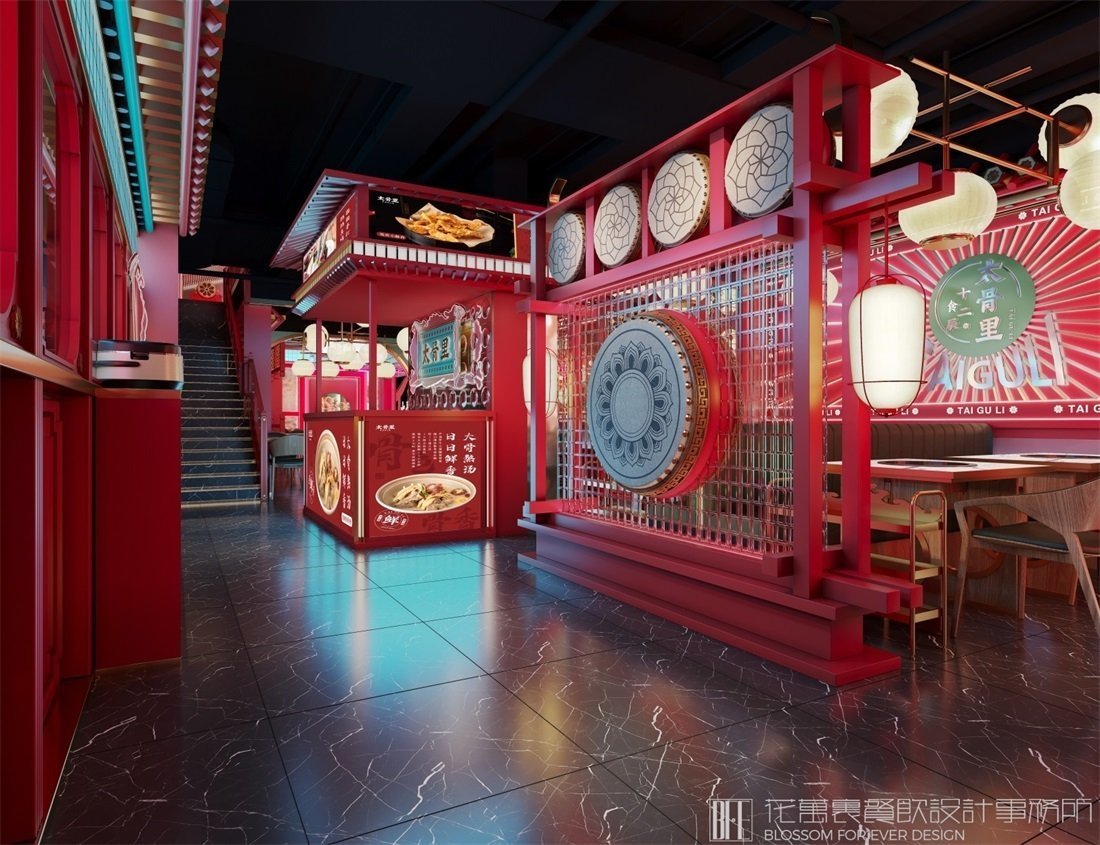【太骨里】火鍋店餐飲空間設(shè)計(jì)案例圖片 7