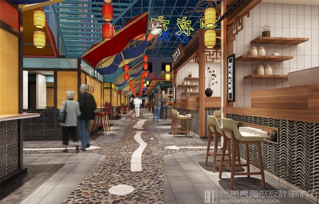 【敦煌夜市】夜市餐飲空間設計案例圖片 5