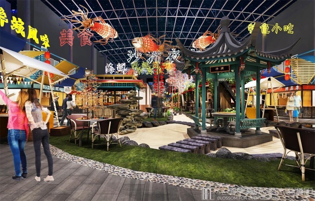 【敦煌夜市】夜市餐飲空間設計案例圖片 2