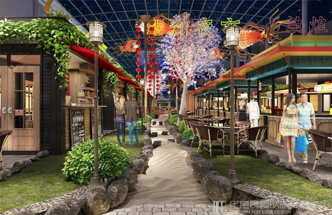 【敦煌夜市】夜市餐飲空間設計案例圖片 4