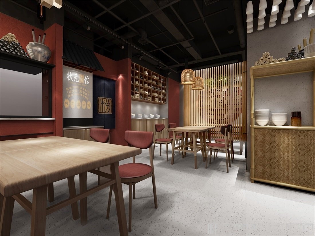 【狀元粉館】米粉店餐飲空間設(shè)計(jì)案例圖片 5