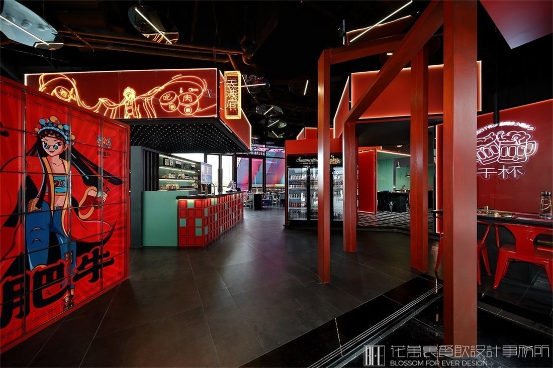 【楊排風(fēng)】燒烤店餐飲空間設(shè)計(jì)案例圖片 3