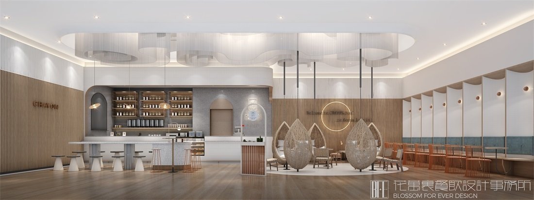 【茶研工坊】奶茶店餐飲空間設計案例圖片 4