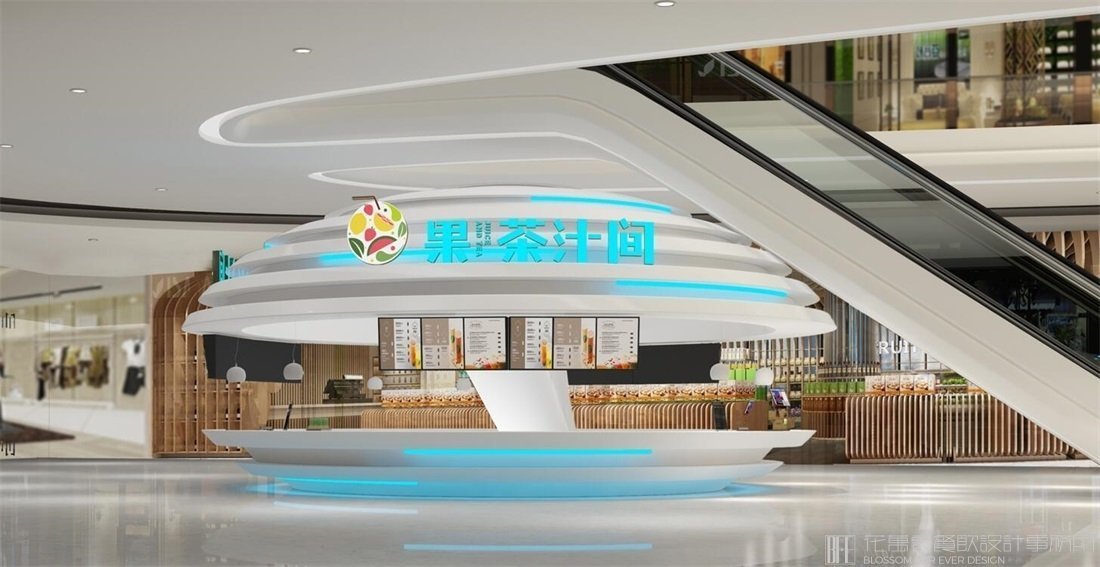 【果茶之間】奶茶店餐飲空間設(shè)計案例圖片 2