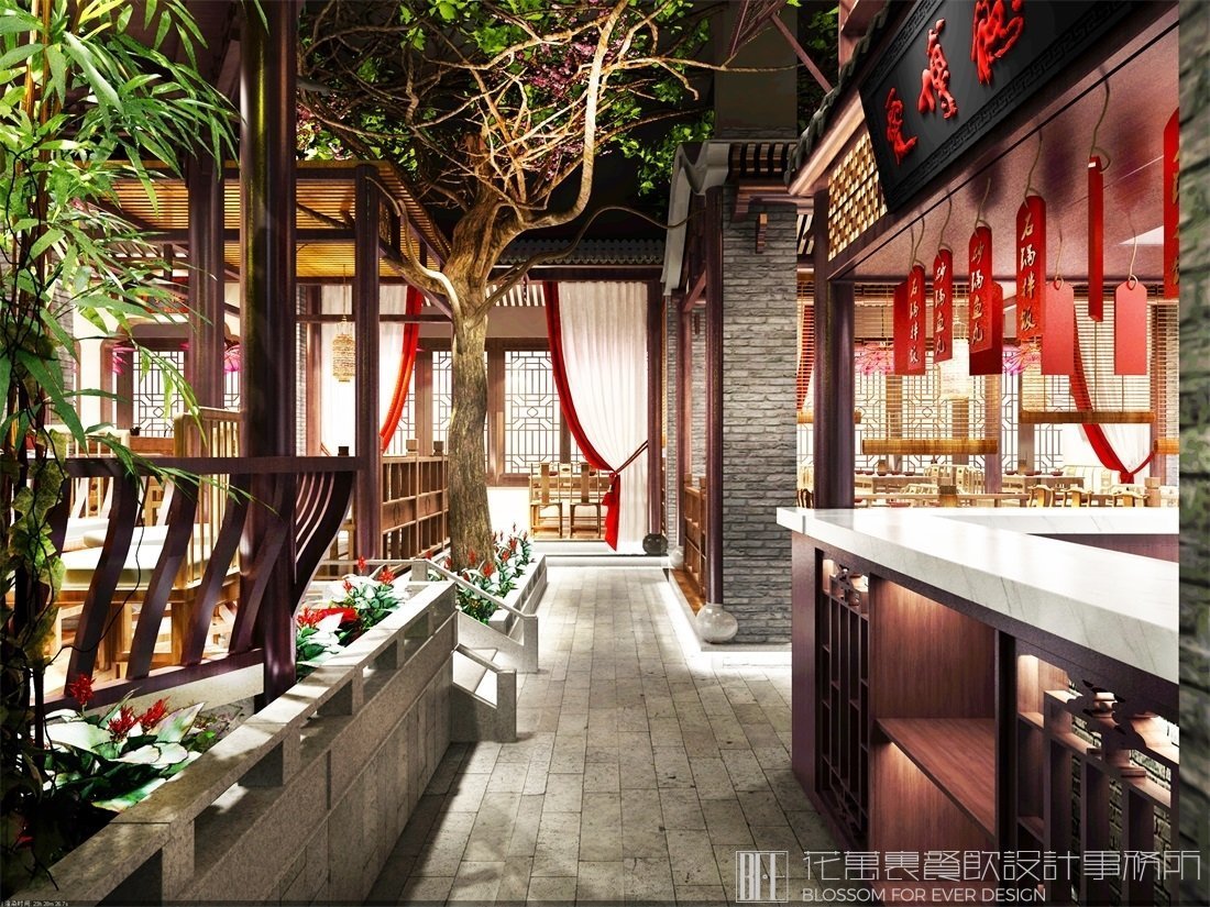 【筷樂芙蓉】中餐餐飲空間設計案例圖片 3