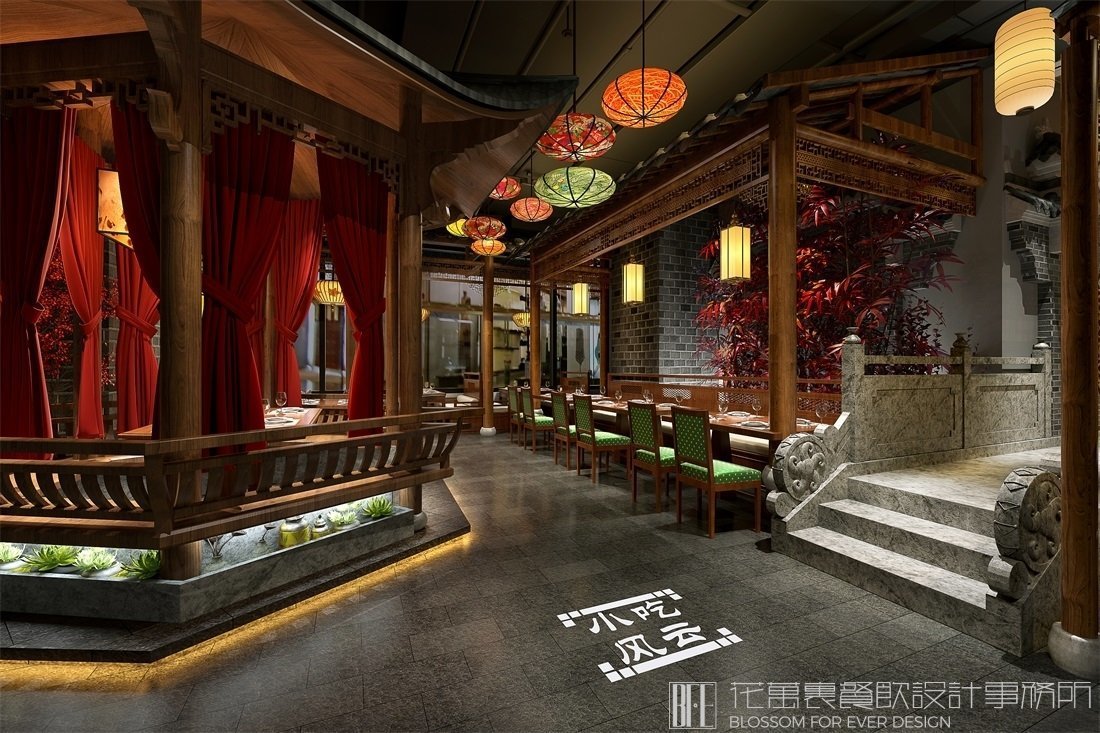 【小吃風(fēng)云】小吃店餐飲空間設(shè)計(jì)案例圖片 1