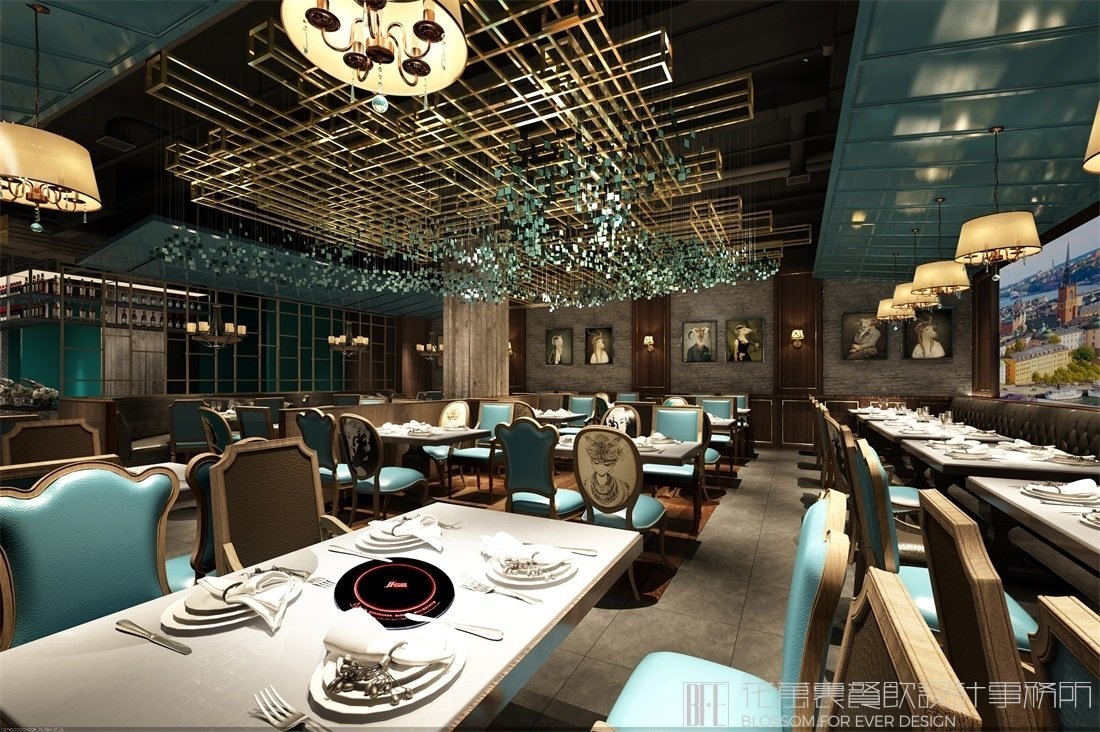 【蒙肥羊】自助餐餐飲空間設(shè)計案例圖片 3