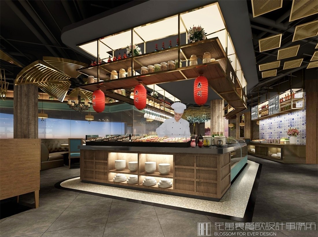 【蒙肥羊】自助餐餐飲空間設(shè)計案例圖片 4