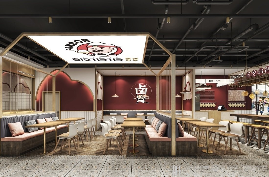 【飯伯伯】快餐店餐飲空間設計案例圖片 4