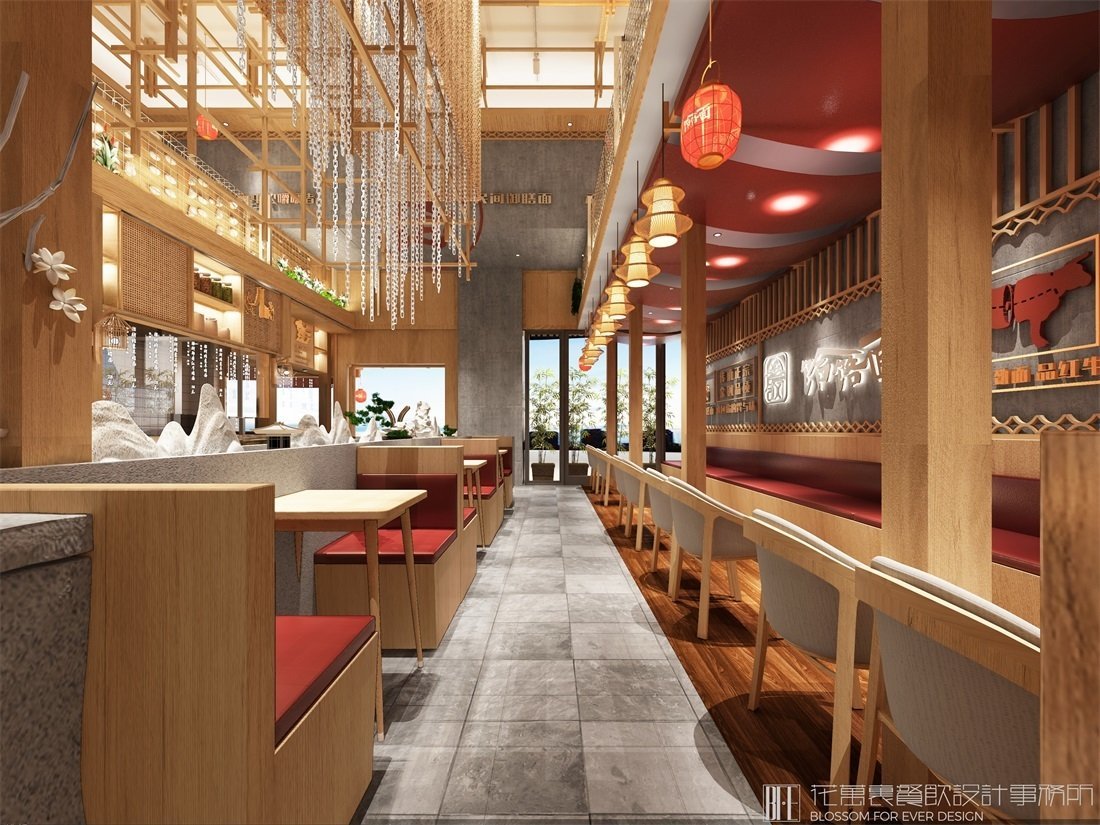 【金剛饸饹面】面館餐飲空間設(shè)計案例圖片 3