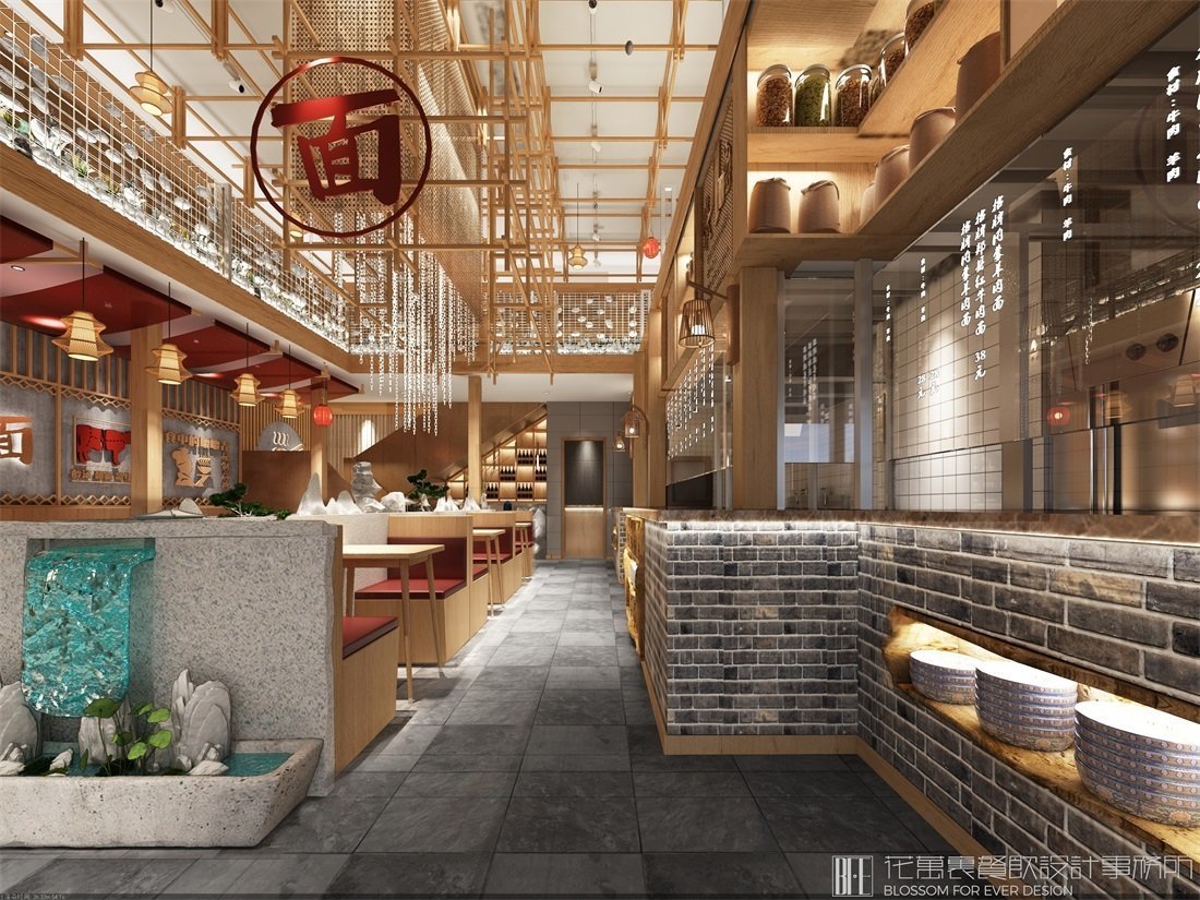 【金剛饸饹面】面館餐飲空間設(shè)計案例圖片 5