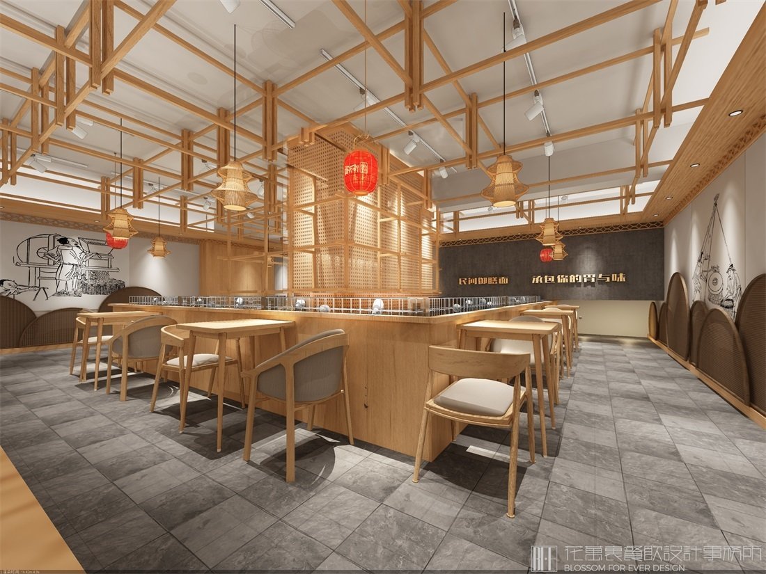 【金剛饸饹面】面館餐飲空間設(shè)計案例圖片 4