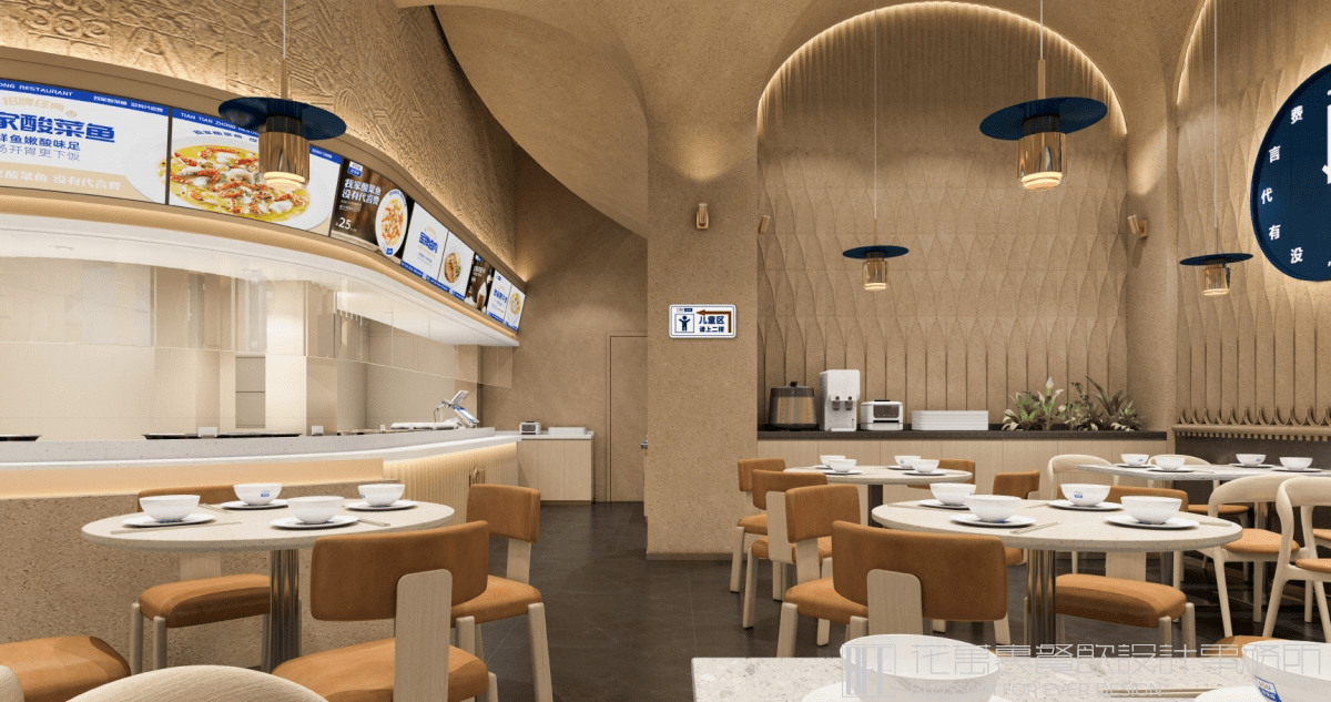【天天中】快餐店餐飲空間設計案例圖片 2